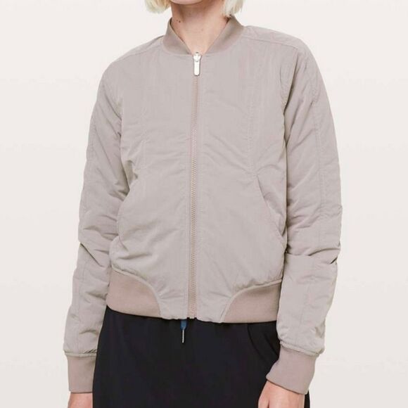 Lululemon Flip It & Reverse It Jacket Smoky Blush / Smoky Blush Size 12 - Picture 1 of 15